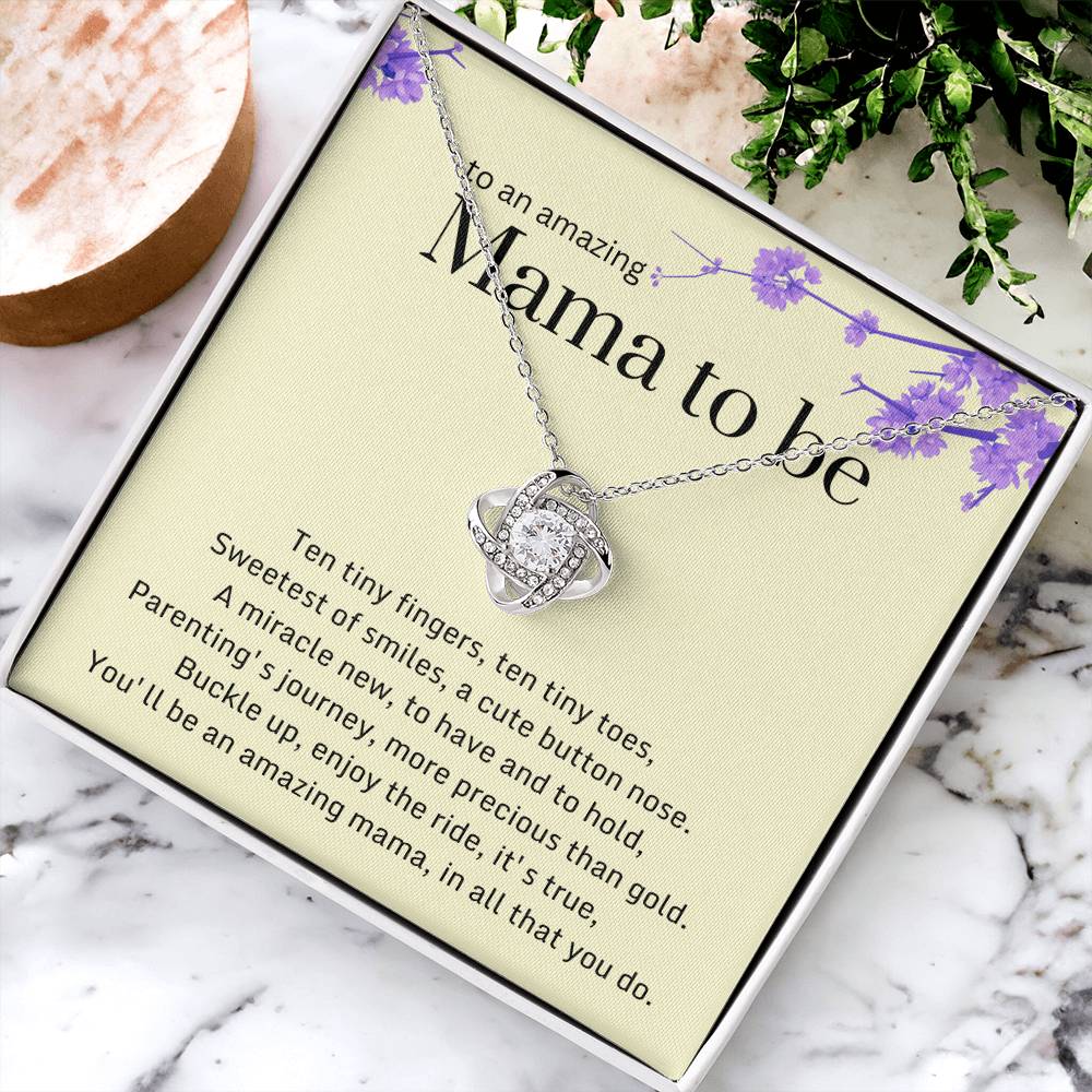 DesignTheShine Expecting Mother Gift Ideas, Gifts for New Moms, Mom to Be Gift, Gifts for Pregnant Women, First Time Mommy Gifts - Necklace with Message Card - EM1