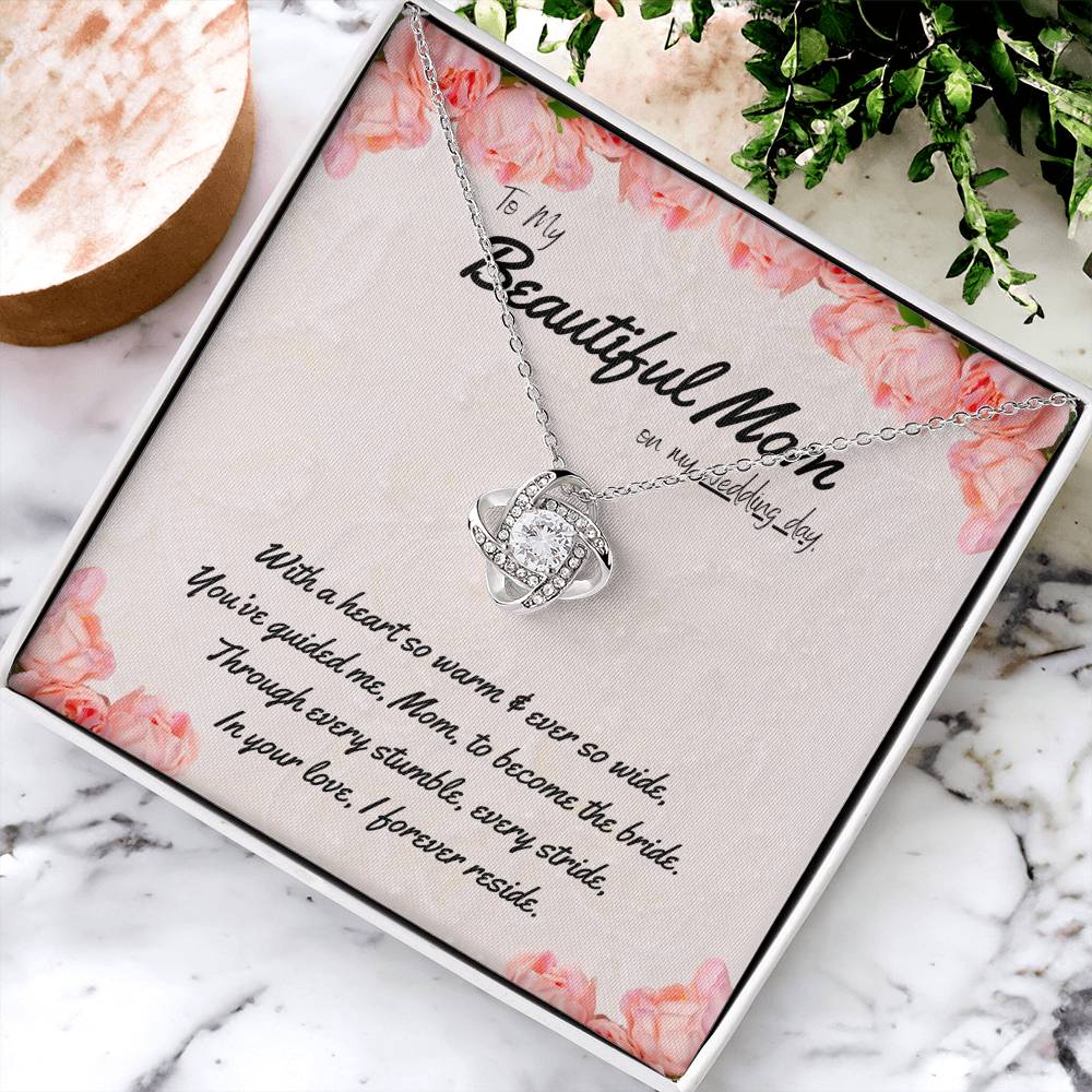 DesignTheShine Mother of the Bride Gift, Step Mother of the Bride Gifts from Bride or Groom, Gift for Mom on Wedding Day, Mother of the Groom Necklaces, Mother Daughter Gift Necklace - MB2