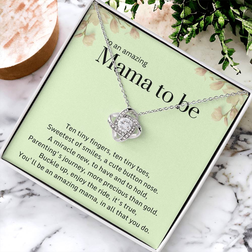 DesignTheShine Expecting Mother Gift Ideas, Gifts for New Moms, Mom to Be Gift, Gifts for Pregnant Women, First Time Mommy Gifts - Necklace with Message Card - EM3