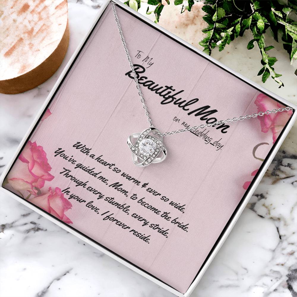 DesignTheShine Mother of the Bride Gift, Step Mother of the Bride Gifts from Bride or Groom, Gift for Mom on Wedding Day, Mother of the Groom Necklaces, Mother Daughter Gift Necklace - MB5