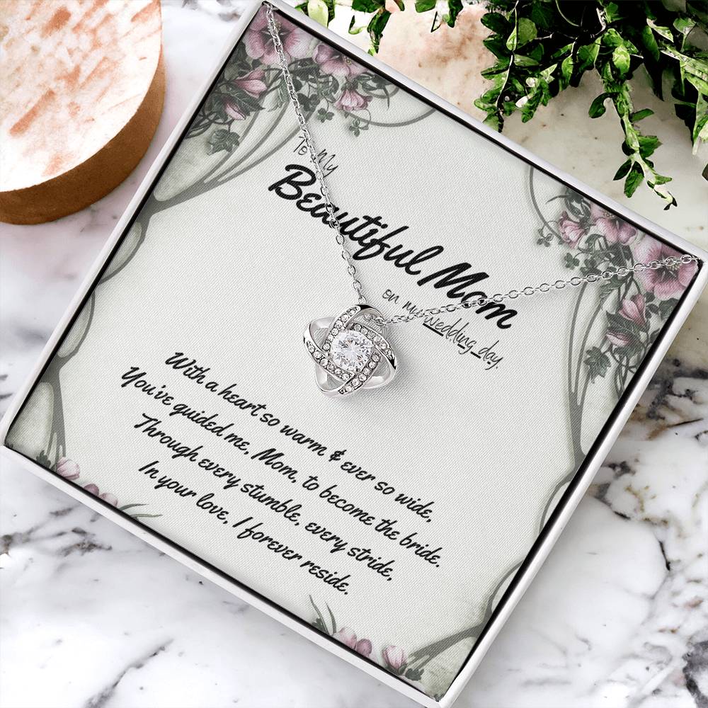 DesignTheShine Mother of the Bride Gift, Step Mother of the Bride Gifts from Bride or Groom, Gift for Mom on Wedding Day, Mother of the Groom Necklaces, Mother Daughter Gift Necklace - MB3