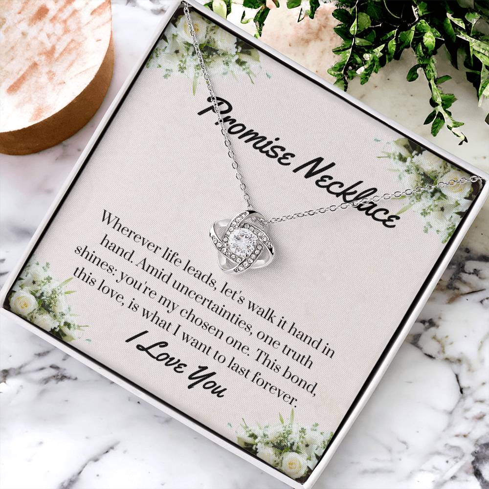 DesignTheShine Promise Necklace for Her, Christmas Gifts for Women, Custom Necklaces for Girlfriend, Soulmate, Promise Necklace for Couples from Boyfriend - PN3