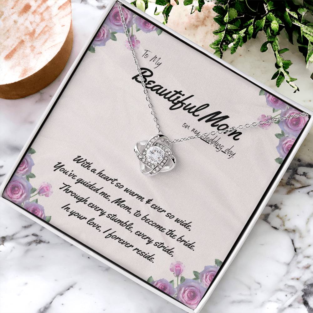 DesignTheShine Mother of the Bride Gift, Step Mother of the Bride Gifts from Bride or Groom, Gift for Mom on Wedding Day, Mother of the Groom Necklaces, Mother Daughter Gift Necklace - MB1