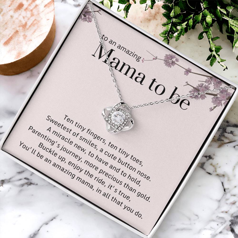 DesignTheShine Expecting Mother Gift Ideas, Gifts for New Moms, Mom to Be Gift, Gifts for Pregnant Women, First Time Mommy Gifts - Necklace with Message Card - EM4