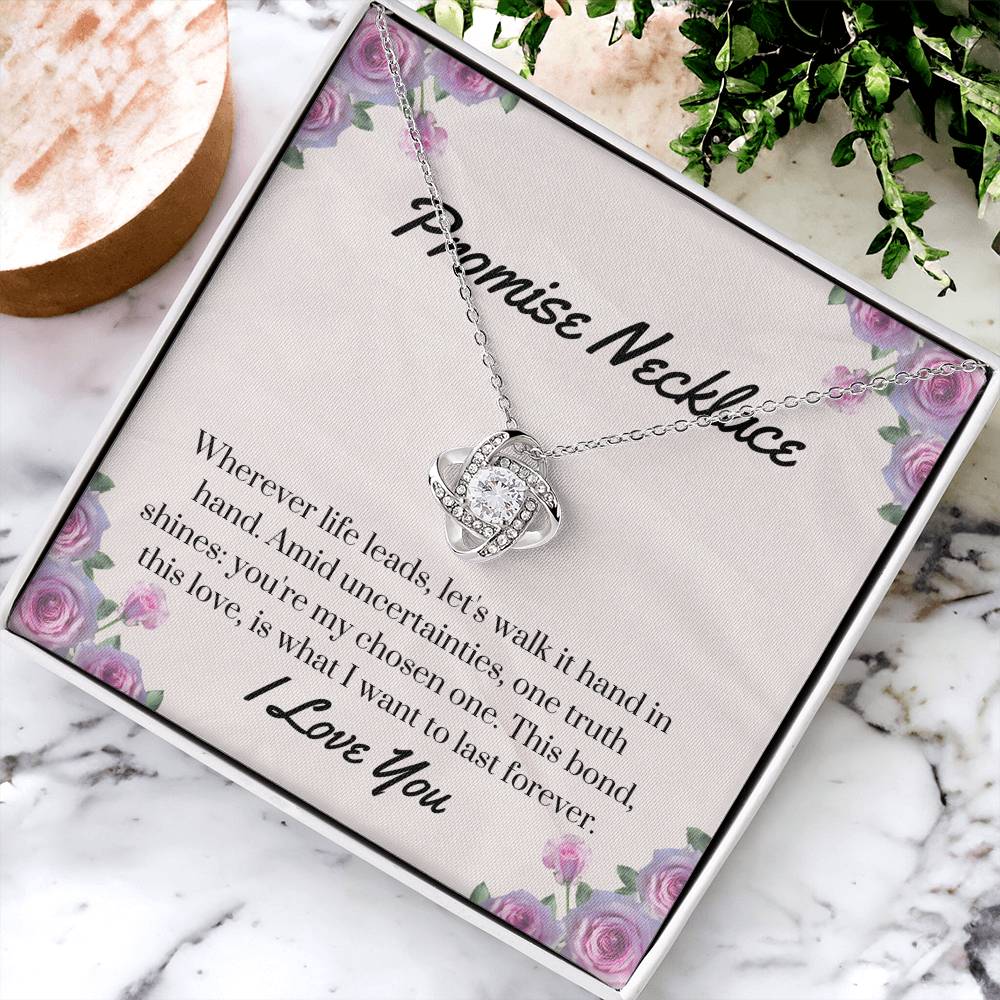 DesignTheShine Promise Necklace for Her, Christmas Gifts for Women, Custom Necklaces for Girlfriend, Soulmate, Promise Necklace for Couples from Boyfriend - PN1