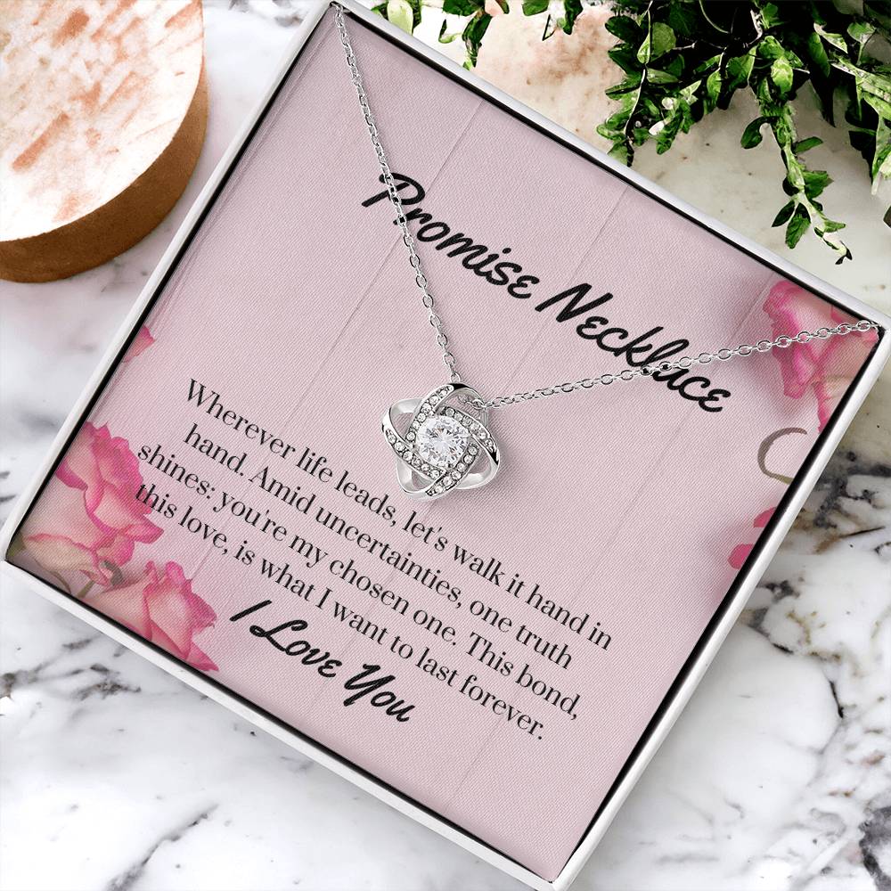 DesignTheShine Promise Necklace for Her, Christmas Gifts for Women, Custom Necklaces for Girlfriend, Soulmate, Promise Necklace for Couples from Boyfriend - PN4