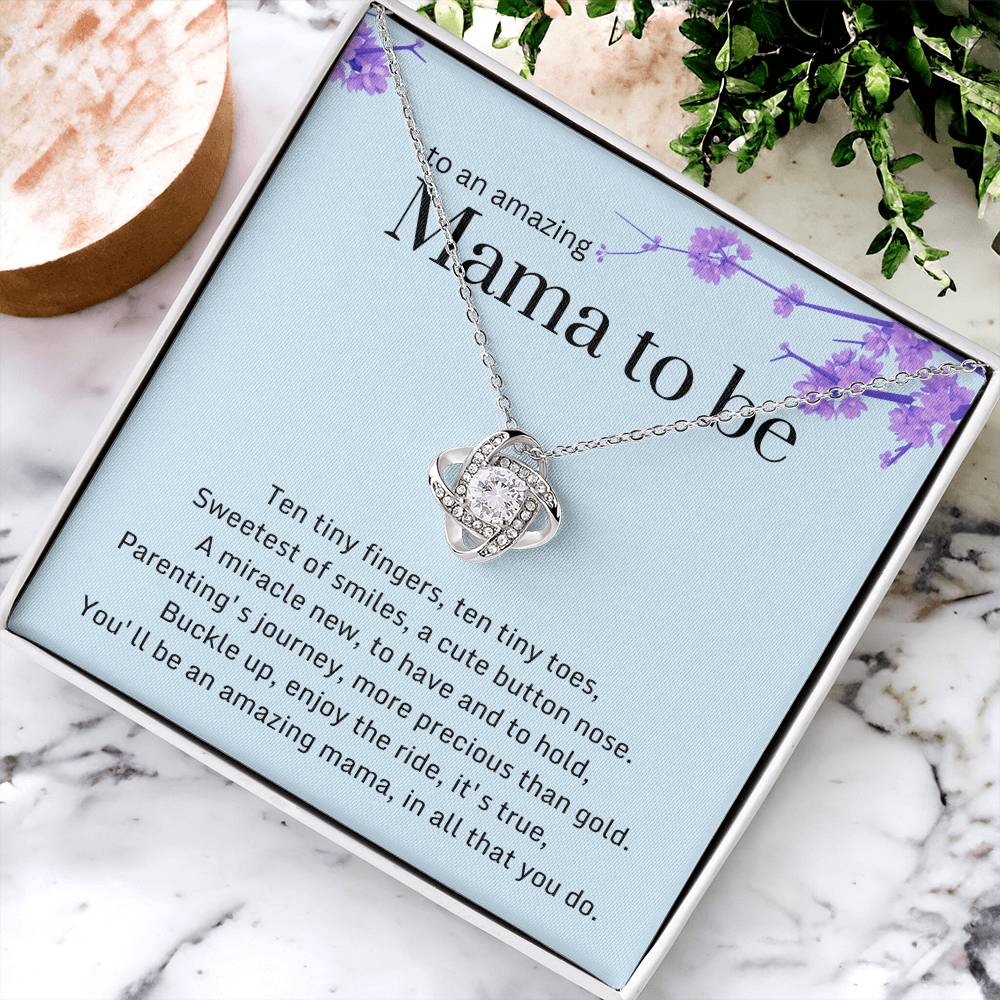 DesignTheShine Expecting Mother Gift Ideas, Gifts for New Moms, Mom to Be Gift, Gifts for Pregnant Women, First Time Mommy Gifts - Necklace with Message Card - EM2