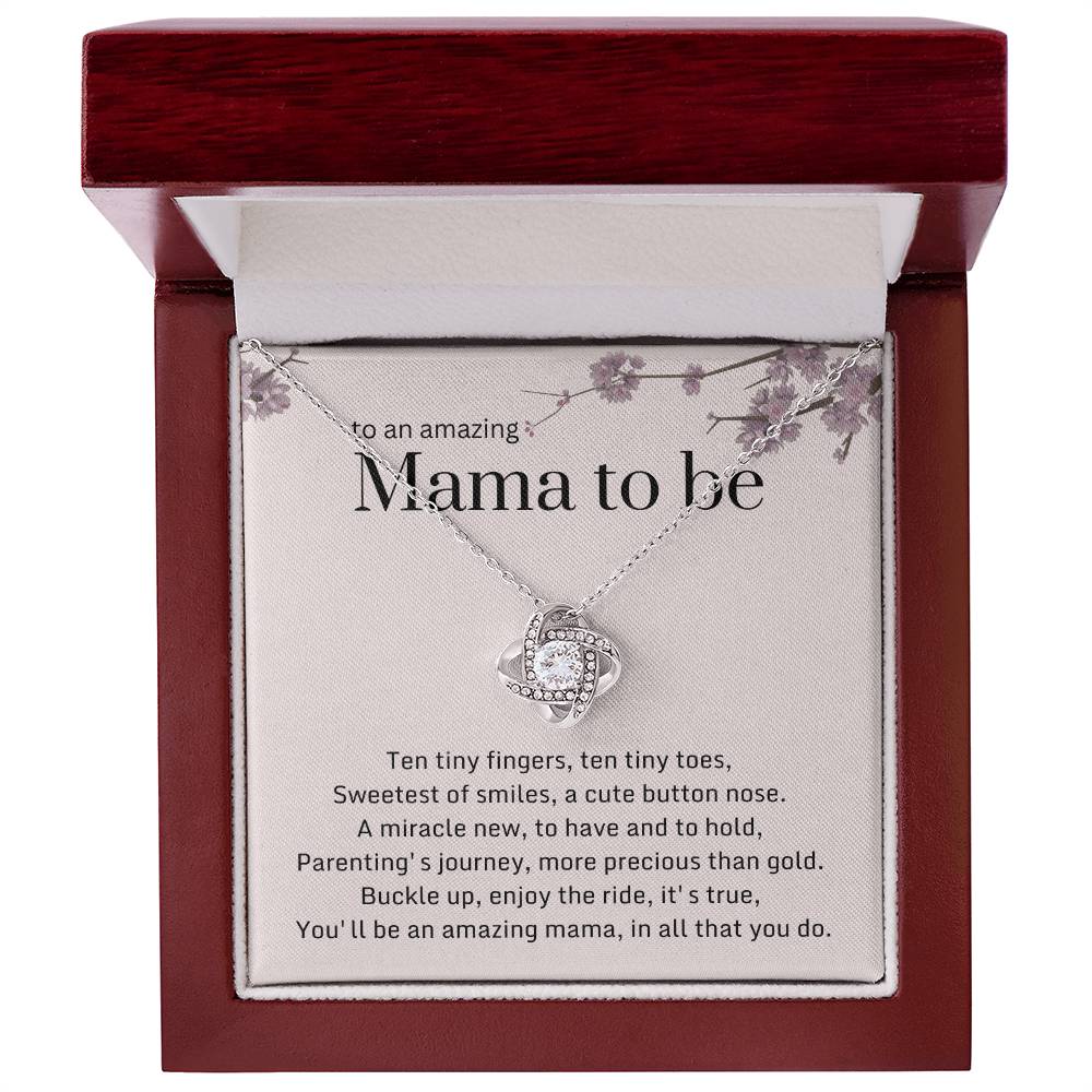 DesignTheShine Expecting Mother Gift Ideas, Gifts for New Moms, Mom to Be Gift, Gifts for Pregnant Women, First Time Mommy Gifts - Necklace with Message Card - EM4