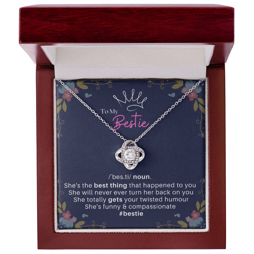 DesignTheShine Bestie Gifts, Best Friend Birthday Gifts, Friendship Gifts for Women Friends, BFF Necklace, Work Bestie Gifts, Bestie Necklaces, Message Card USBE4