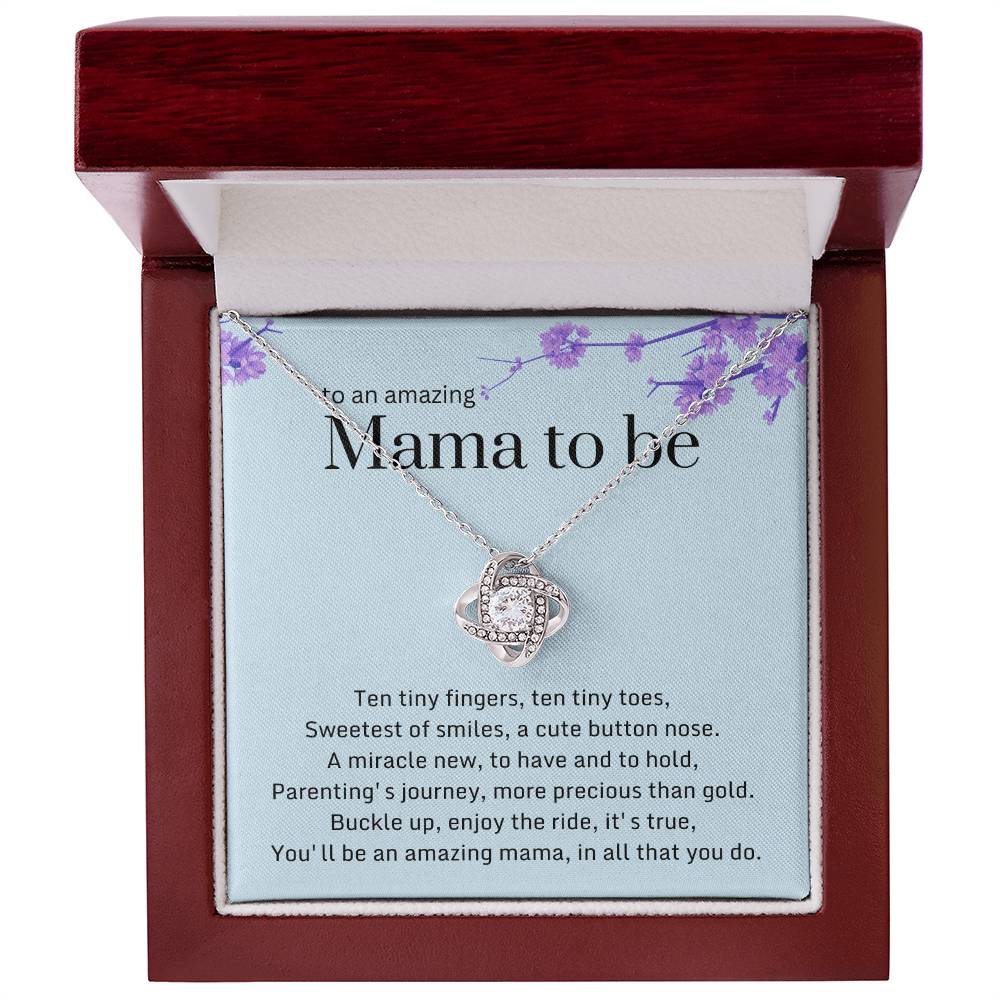 DesignTheShine Expecting Mother Gift Ideas, Gifts for New Moms, Mom to Be Gift, Gifts for Pregnant Women, First Time Mommy Gifts - Necklace with Message Card - EM2