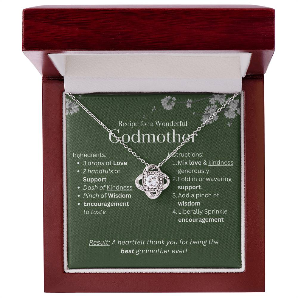 DesignTheShine Godmother Gifts, God Parents Gift, Christmas Gifts for Women, Necklace Gift for Godmom, Gift for Godmother from Godson or Goddaughter - GG3