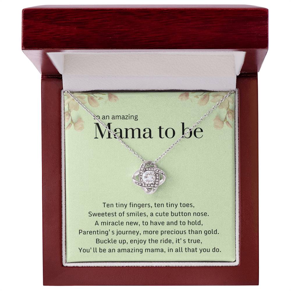 DesignTheShine Expecting Mother Gift Ideas, Gifts for New Moms, Mom to Be Gift, Gifts for Pregnant Women, First Time Mommy Gifts - Necklace with Message Card - EM3