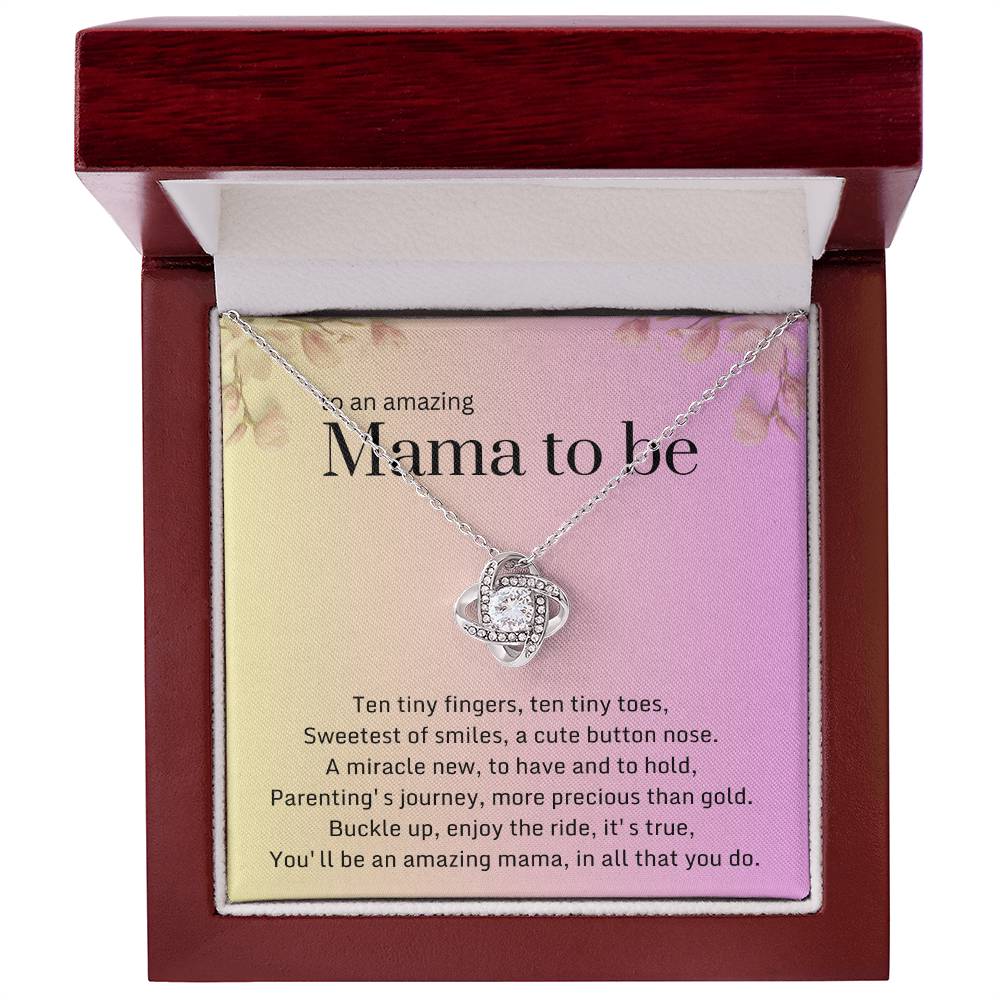 DesignTheShine Expecting Mother Gift Ideas, Gifts for New Moms, Mom to Be Gift, Gifts for Pregnant Women, First Time Mommy Gifts - Necklace with Message Card - EM5