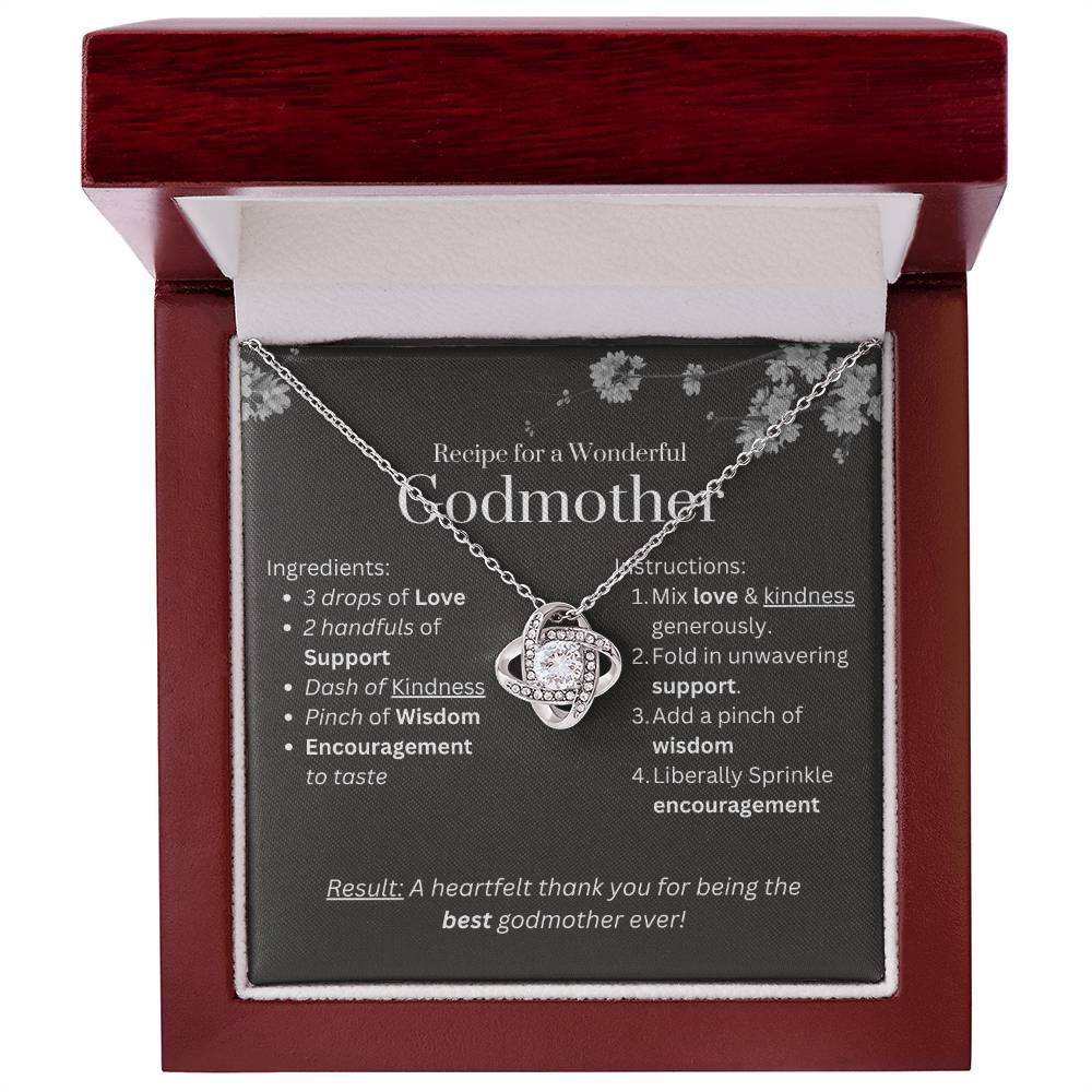 DesignTheShine Godmother Gifts, God Parents Gift, Christmas Gifts for Women, Necklace Gift for Godmom, Gift for Godmother from Godson or Goddaughter - GG2