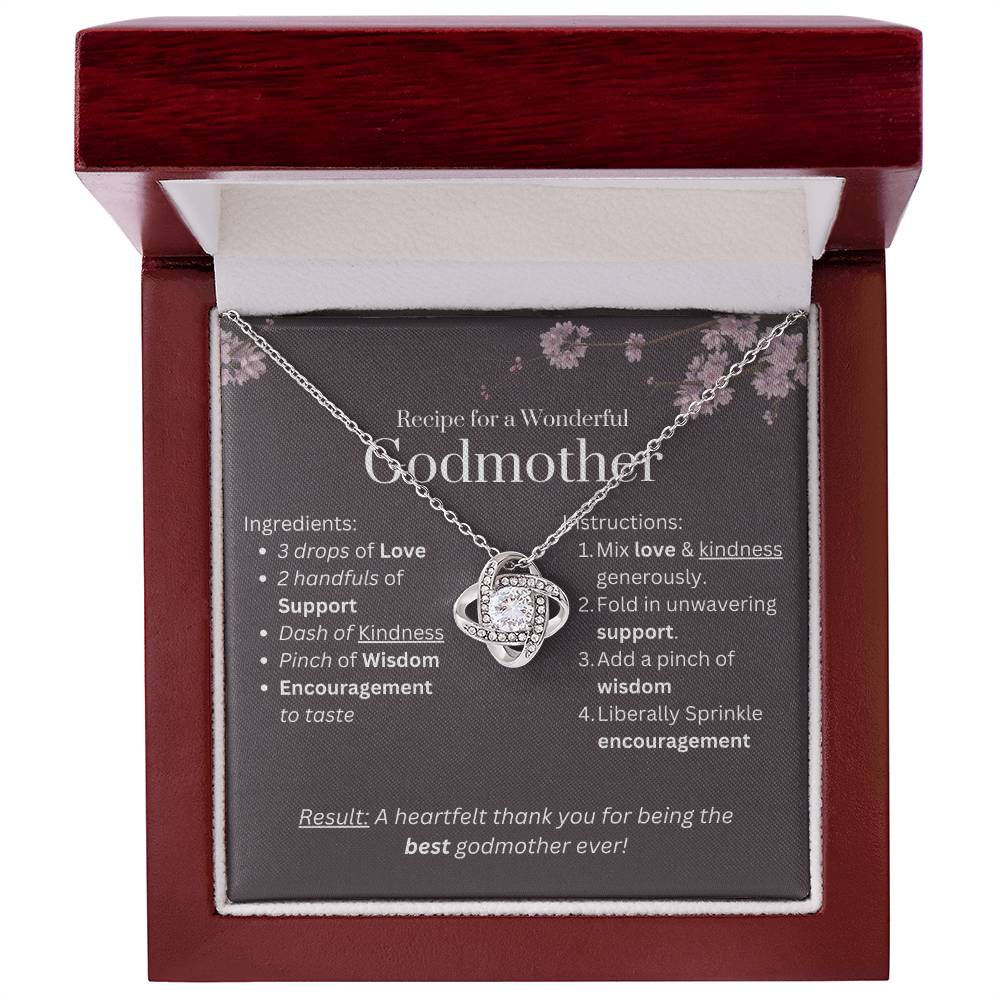 DesignTheShine Godmother Gifts, God Parents Gift, Christmas Gifts for Women, Necklace Gift for Godmom, Gift for Godmother from Godson or Goddaughter - GG1