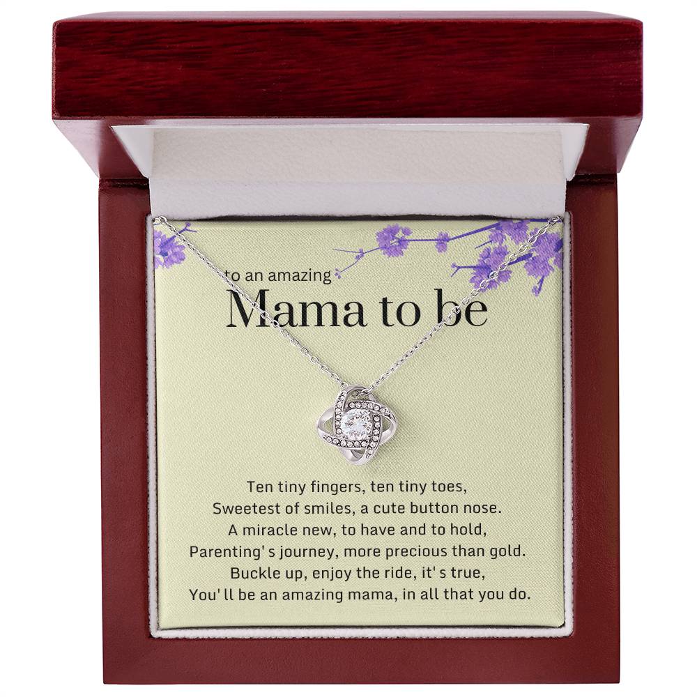 DesignTheShine Expecting Mother Gift Ideas, Gifts for New Moms, Mom to Be Gift, Gifts for Pregnant Women, First Time Mommy Gifts - Necklace with Message Card - EM1