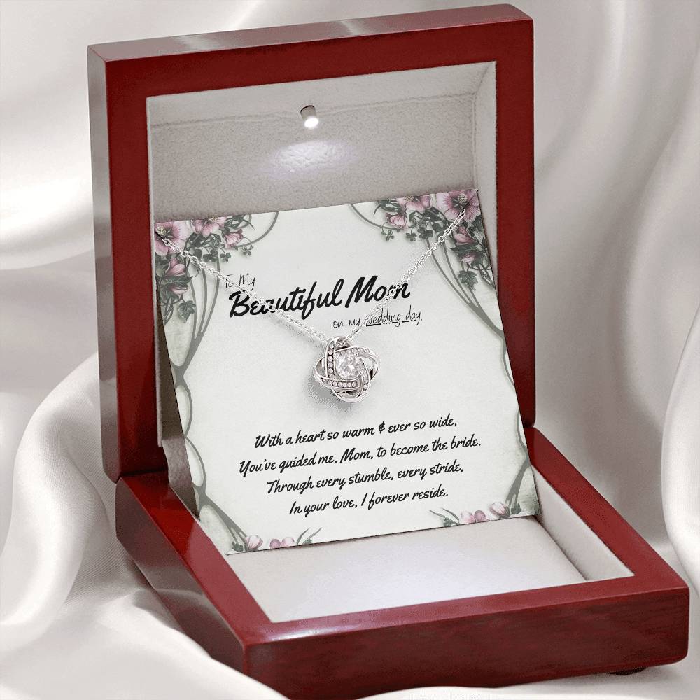 DesignTheShine Mother of the Bride Gift, Step Mother of the Bride Gifts from Bride or Groom, Gift for Mom on Wedding Day, Mother of the Groom Necklaces, Mother Daughter Gift Necklace - MB3