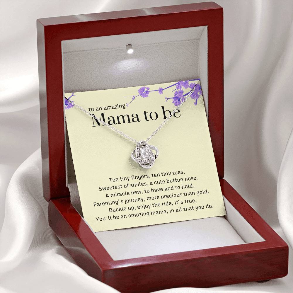 DesignTheShine Expecting Mother Gift Ideas, Gifts for New Moms, Mom to Be Gift, Gifts for Pregnant Women, First Time Mommy Gifts - Necklace with Message Card - EM1