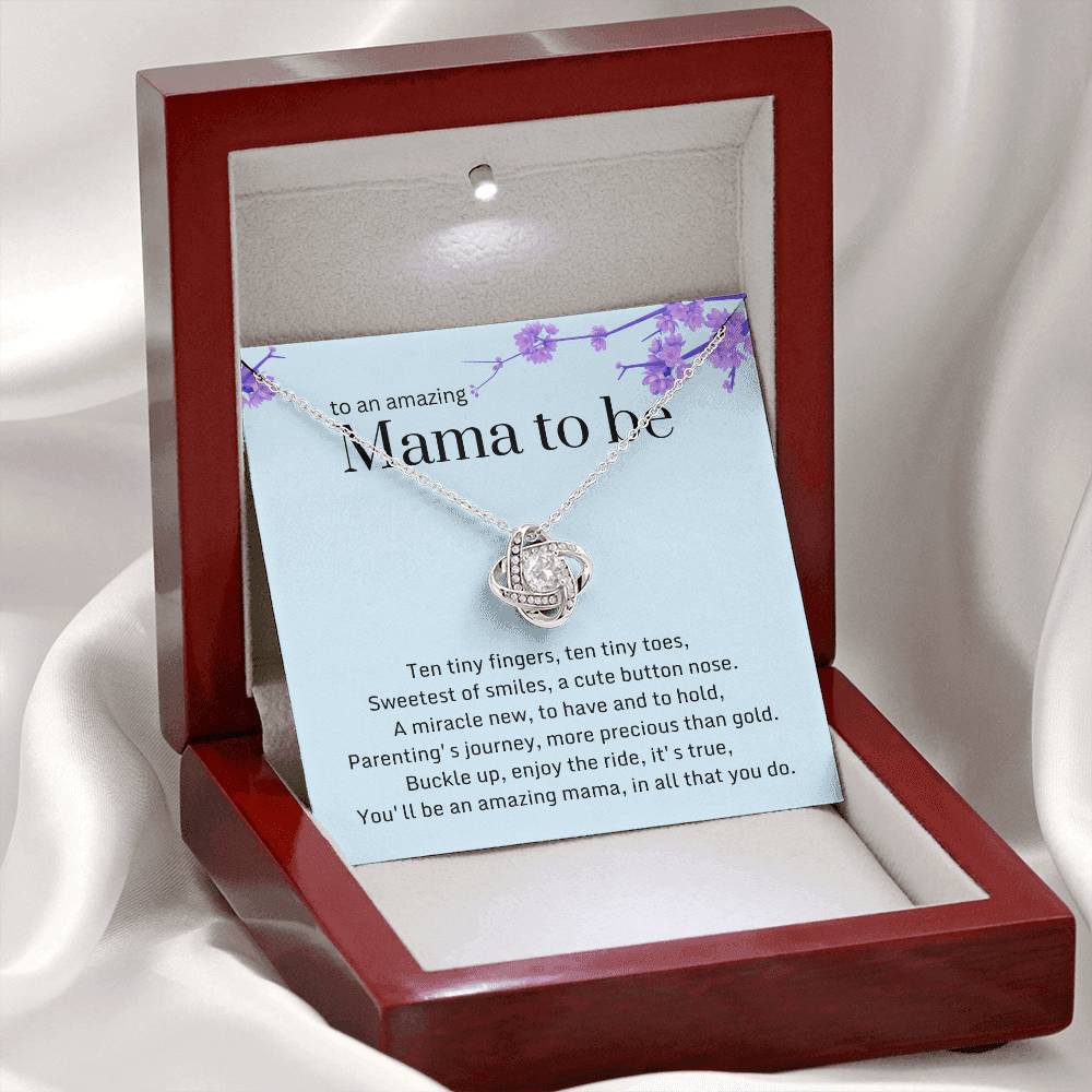 DesignTheShine Expecting Mother Gift Ideas, Gifts for New Moms, Mom to Be Gift, Gifts for Pregnant Women, First Time Mommy Gifts - Necklace with Message Card - EM2