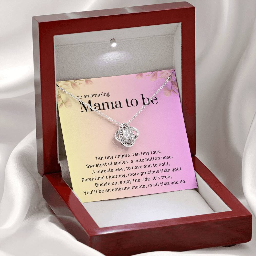 DesignTheShine Expecting Mother Gift Ideas, Gifts for New Moms, Mom to Be Gift, Gifts for Pregnant Women, First Time Mommy Gifts - Necklace with Message Card - EM5