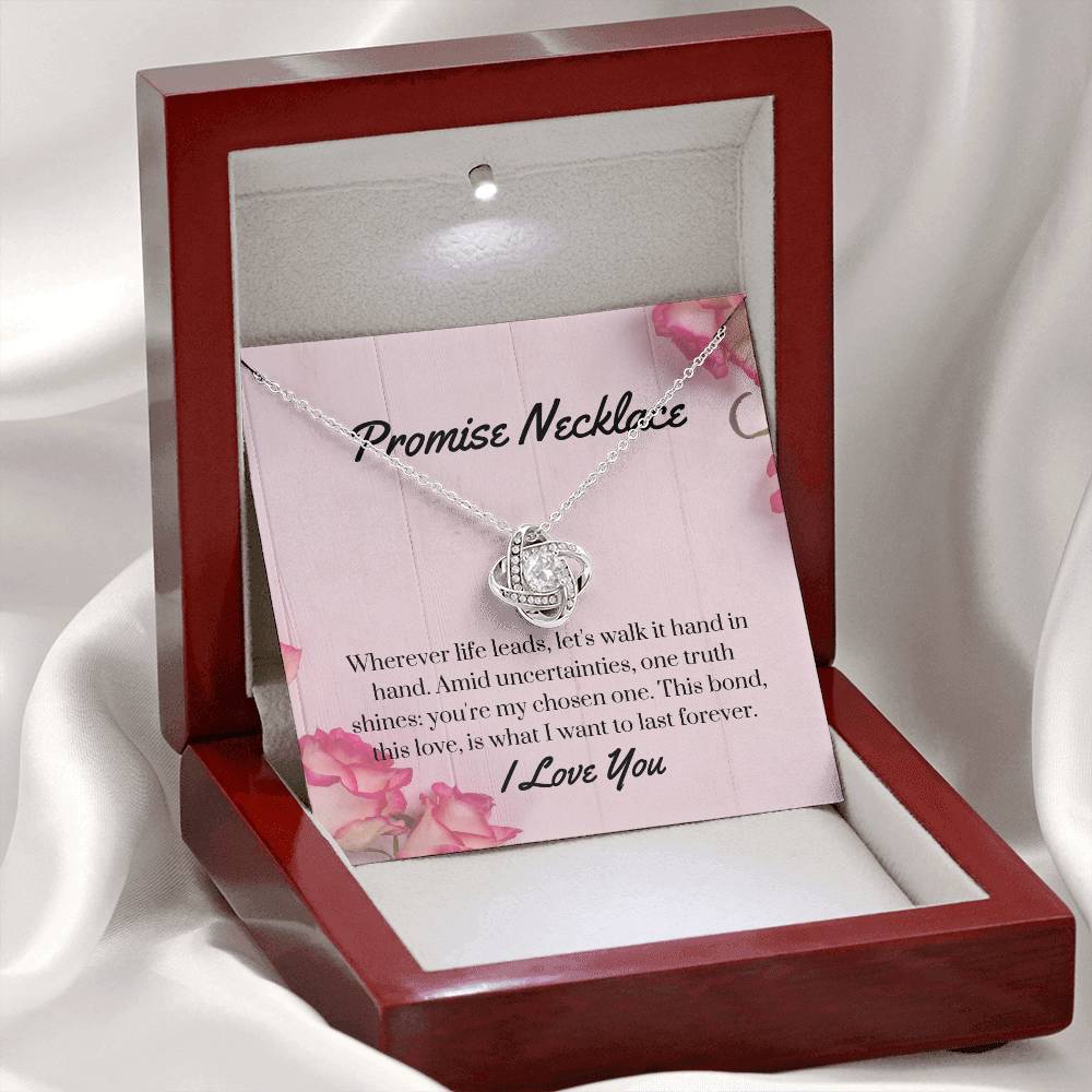 DesignTheShine Promise Necklace for Her, Christmas Gifts for Women, Custom Necklaces for Girlfriend, Soulmate, Promise Necklace for Couples from Boyfriend - PN4