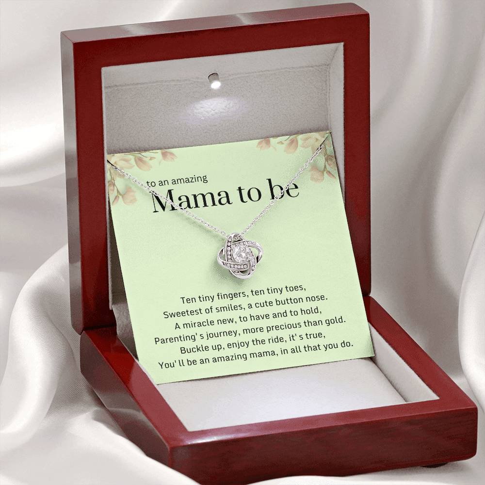 DesignTheShine Expecting Mother Gift Ideas, Gifts for New Moms, Mom to Be Gift, Gifts for Pregnant Women, First Time Mommy Gifts - Necklace with Message Card - EM3