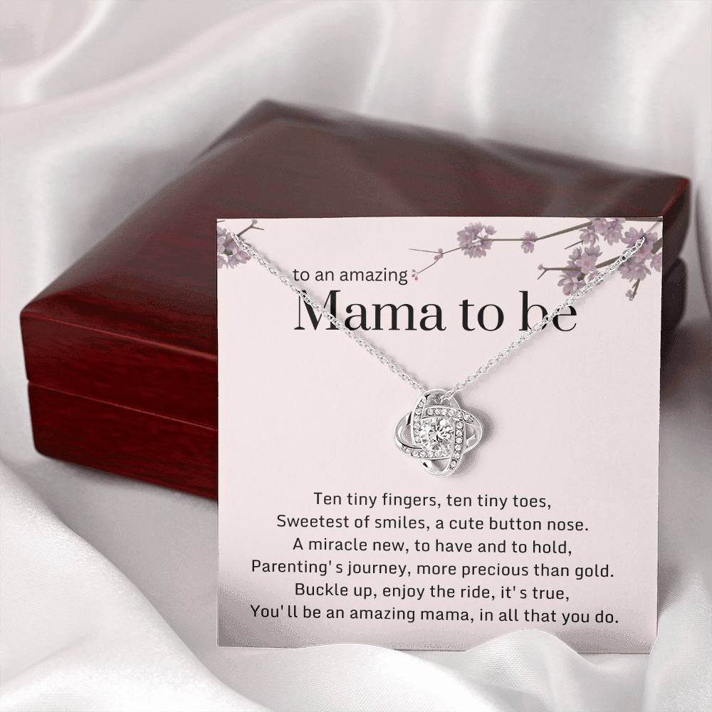 DesignTheShine Expecting Mother Gift Ideas, Gifts for New Moms, Mom to Be Gift, Gifts for Pregnant Women, First Time Mommy Gifts - Necklace with Message Card - EM4