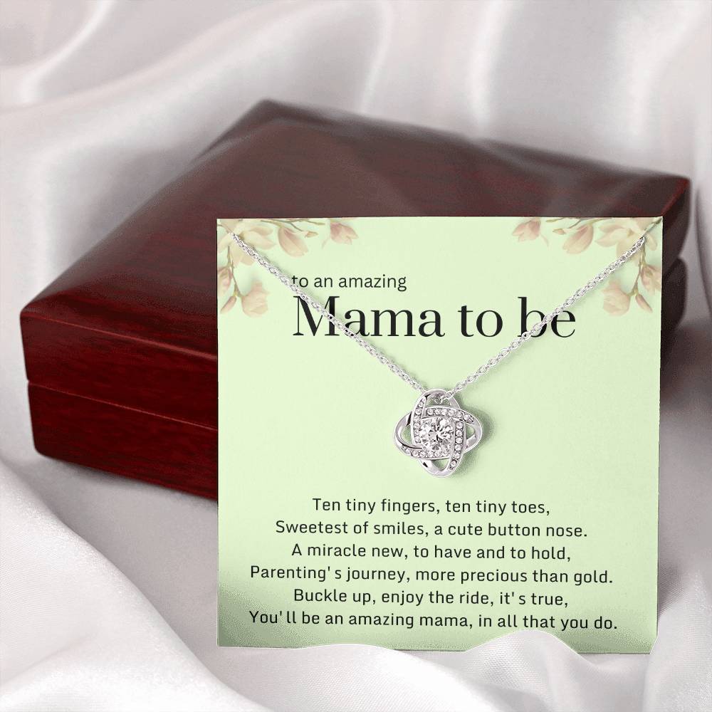 DesignTheShine Expecting Mother Gift Ideas, Gifts for New Moms, Mom to Be Gift, Gifts for Pregnant Women, First Time Mommy Gifts - Necklace with Message Card - EM3