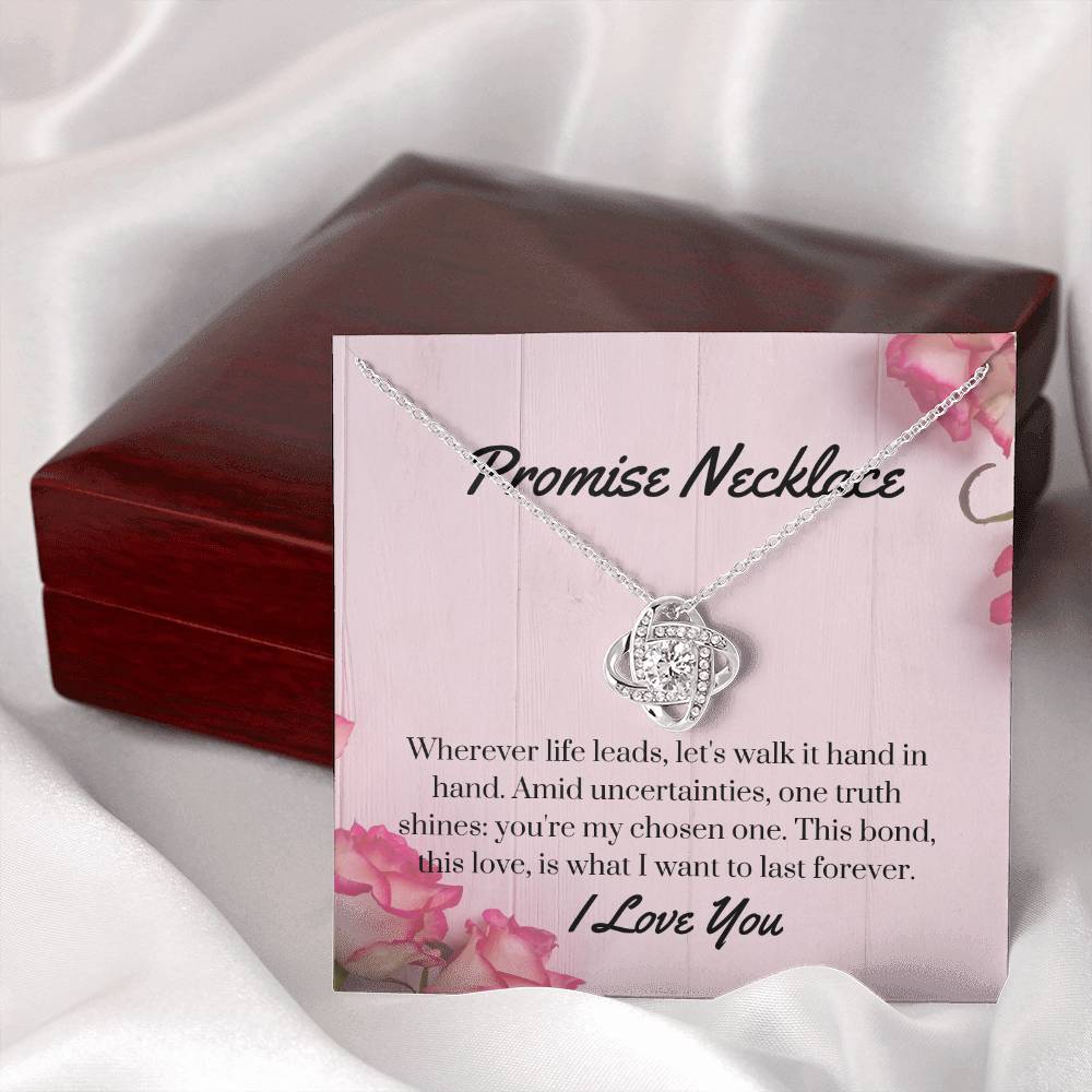 DesignTheShine Promise Necklace for Her, Christmas Gifts for Women, Custom Necklaces for Girlfriend, Soulmate, Promise Necklace for Couples from Boyfriend - PN4