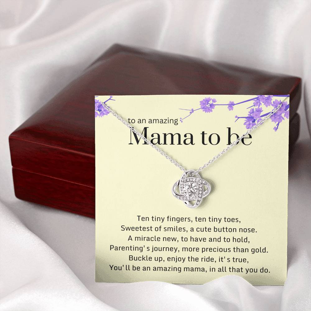 DesignTheShine Expecting Mother Gift Ideas, Gifts for New Moms, Mom to Be Gift, Gifts for Pregnant Women, First Time Mommy Gifts - Necklace with Message Card - EM1