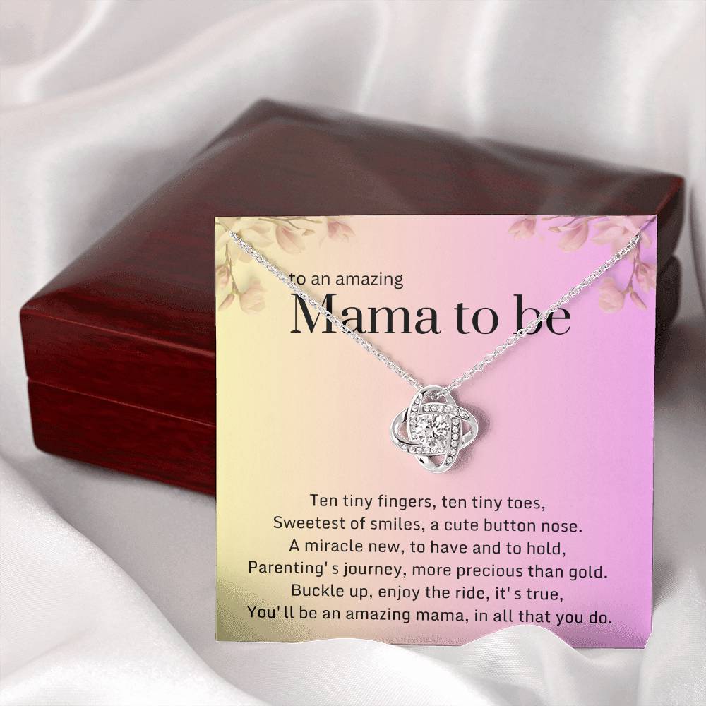 DesignTheShine Expecting Mother Gift Ideas, Gifts for New Moms, Mom to Be Gift, Gifts for Pregnant Women, First Time Mommy Gifts - Necklace with Message Card - EM5