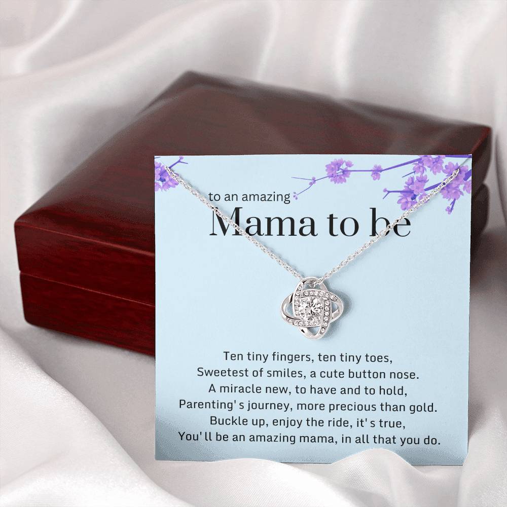 DesignTheShine Expecting Mother Gift Ideas, Gifts for New Moms, Mom to Be Gift, Gifts for Pregnant Women, First Time Mommy Gifts - Necklace with Message Card - EM2