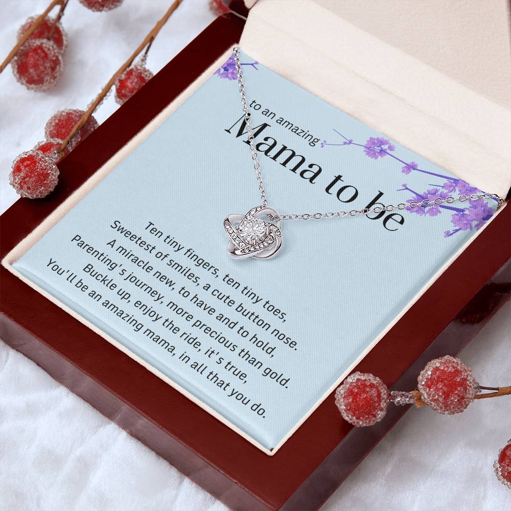 DesignTheShine Expecting Mother Gift Ideas, Gifts for New Moms, Mom to Be Gift, Gifts for Pregnant Women, First Time Mommy Gifts - Necklace with Message Card - EM2