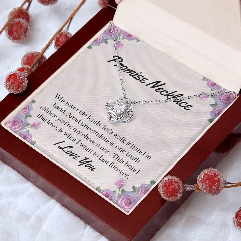 DesignTheShine Promise Necklace for Her, Christmas Gifts for Women, Custom Necklaces for Girlfriend, Soulmate, Promise Necklace for Couples from Boyfriend - PN1