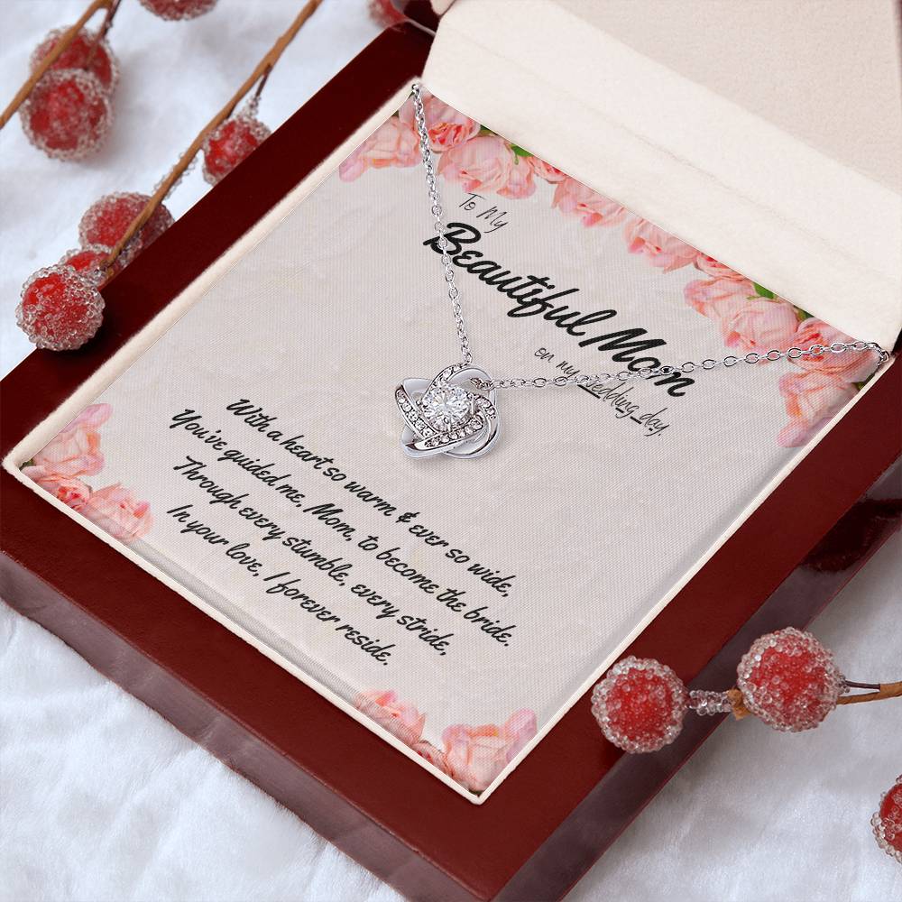 DesignTheShine Mother of the Bride Gift, Step Mother of the Bride Gifts from Bride or Groom, Gift for Mom on Wedding Day, Mother of the Groom Necklaces, Mother Daughter Gift Necklace - MB2