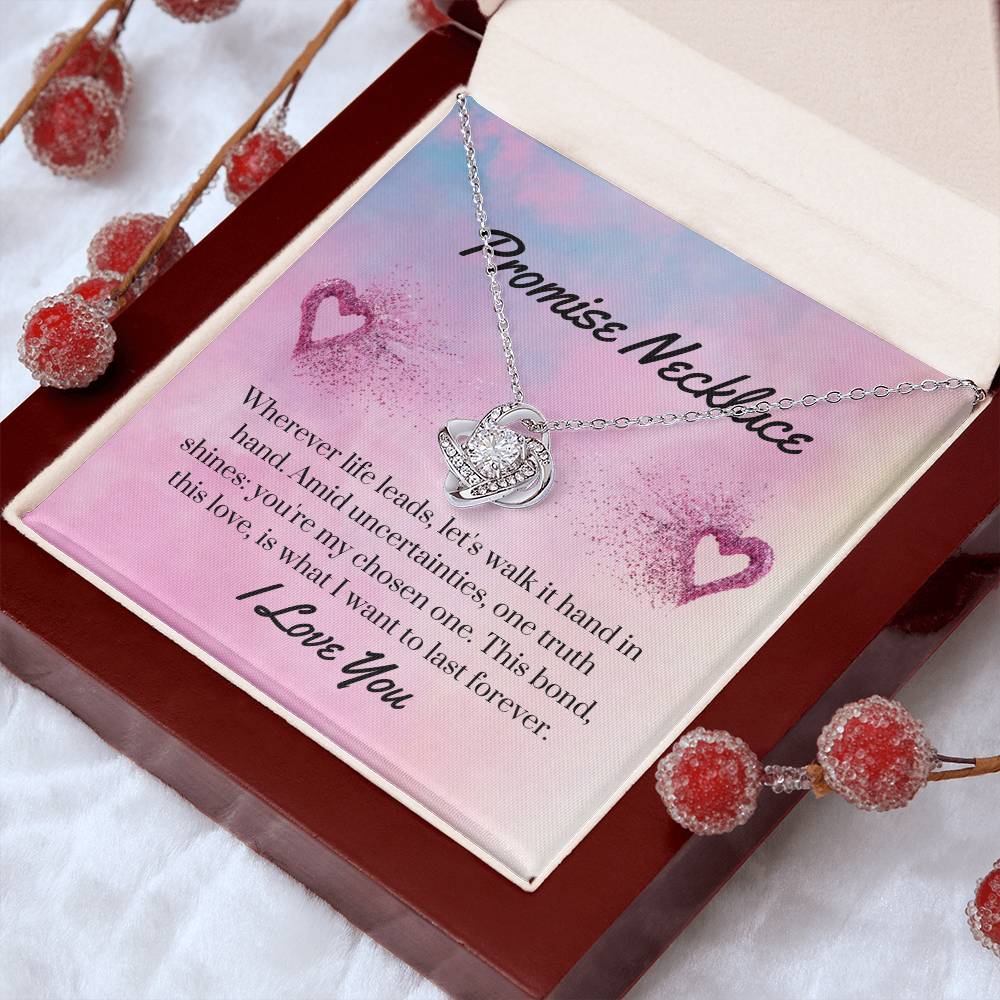 DesignTheShine Promise Necklace for Her, Christmas Gifts for Women, Custom Necklaces for Girlfriend, Soulmate, Promise Necklace for Couples from Boyfriend - PN5