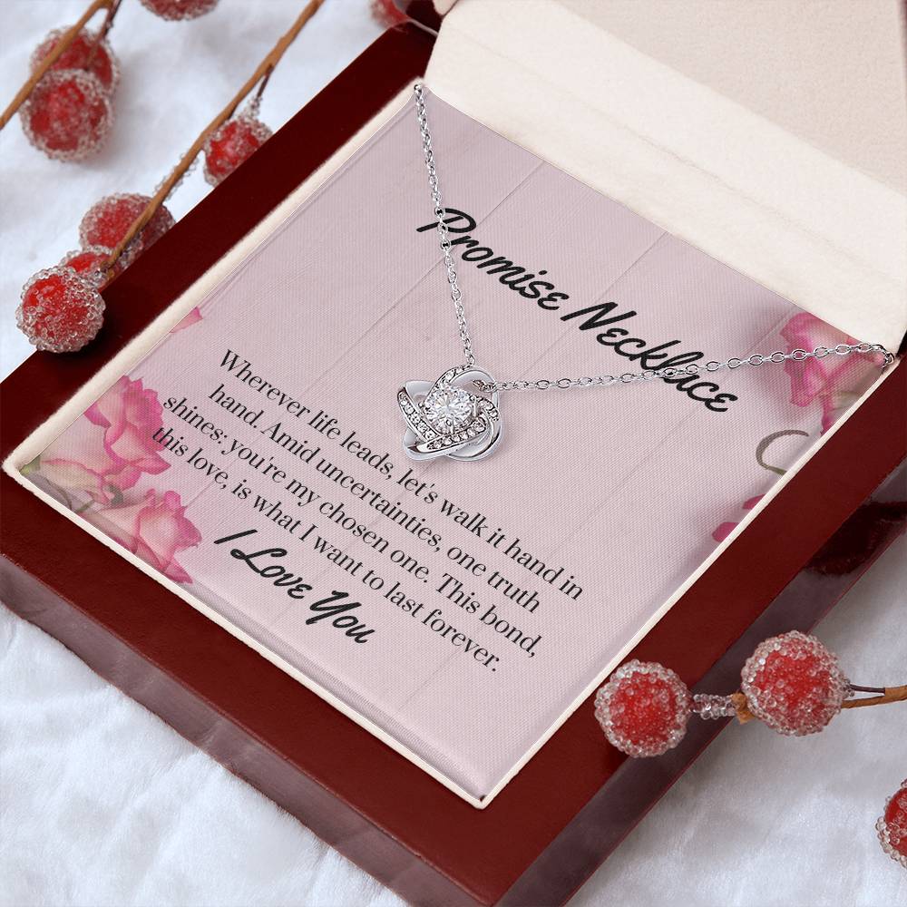 DesignTheShine Promise Necklace for Her, Christmas Gifts for Women, Custom Necklaces for Girlfriend, Soulmate, Promise Necklace for Couples from Boyfriend - PN4