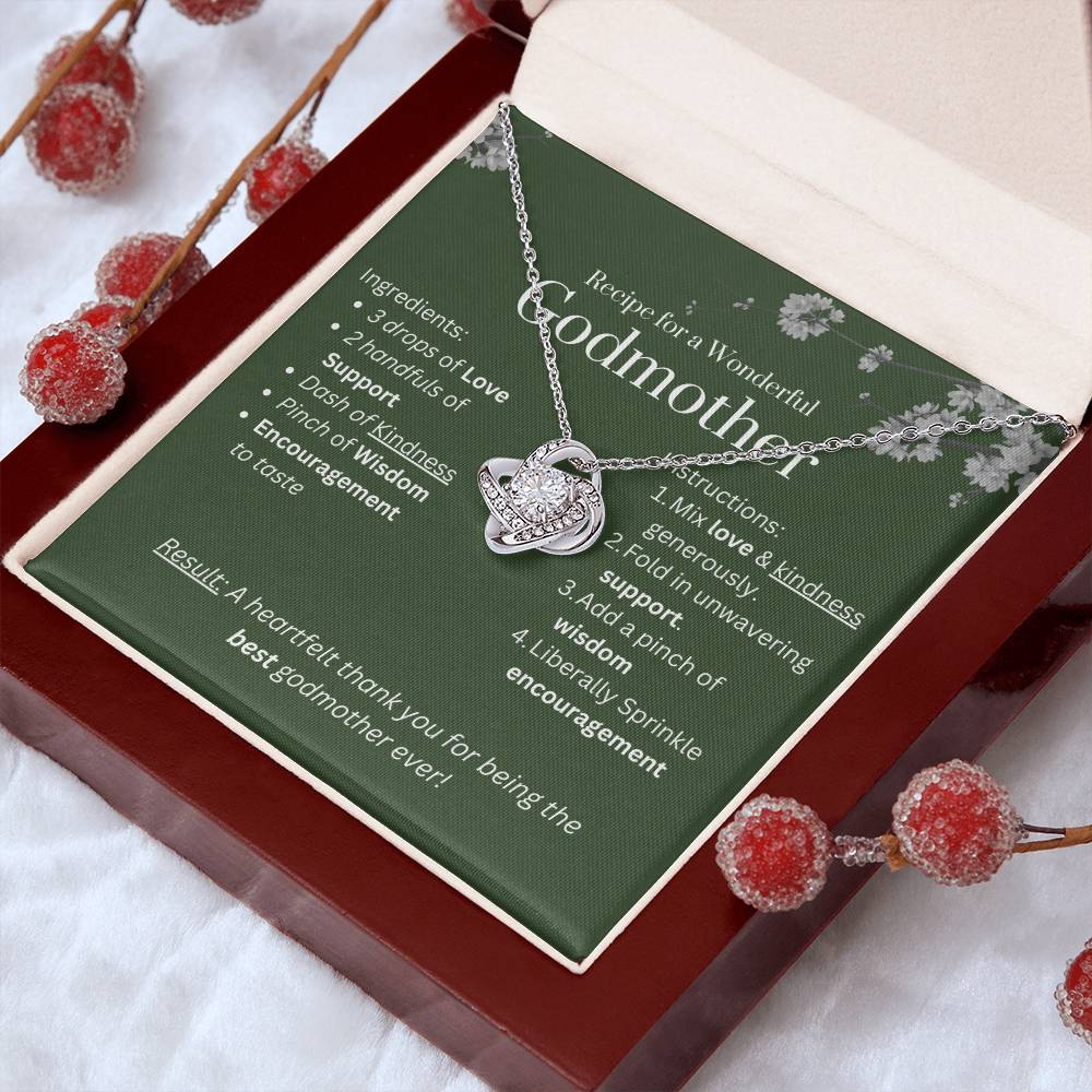 DesignTheShine Godmother Gifts, God Parents Gift, Christmas Gifts for Women, Necklace Gift for Godmom, Gift for Godmother from Godson or Goddaughter - GG3