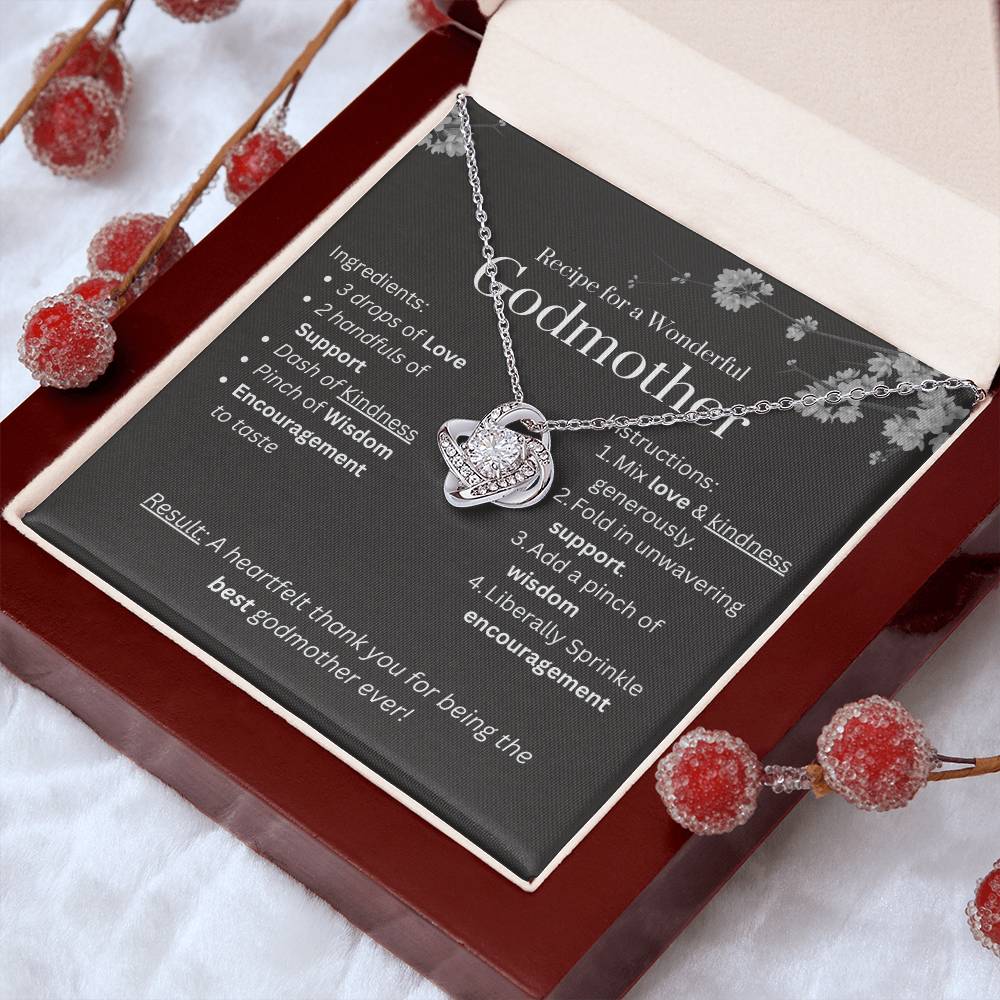 DesignTheShine Godmother Gifts, God Parents Gift, Christmas Gifts for Women, Necklace Gift for Godmom, Gift for Godmother from Godson or Goddaughter - GG2