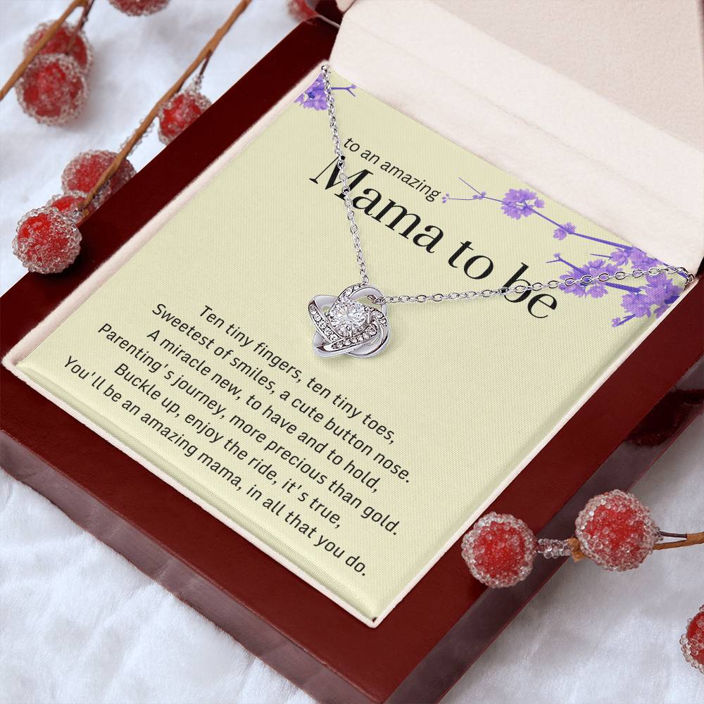 DesignTheShine Expecting Mother Gift Ideas, Gifts for New Moms, Mom to Be Gift, Gifts for Pregnant Women, First Time Mommy Gifts - Necklace with Message Card - EM1