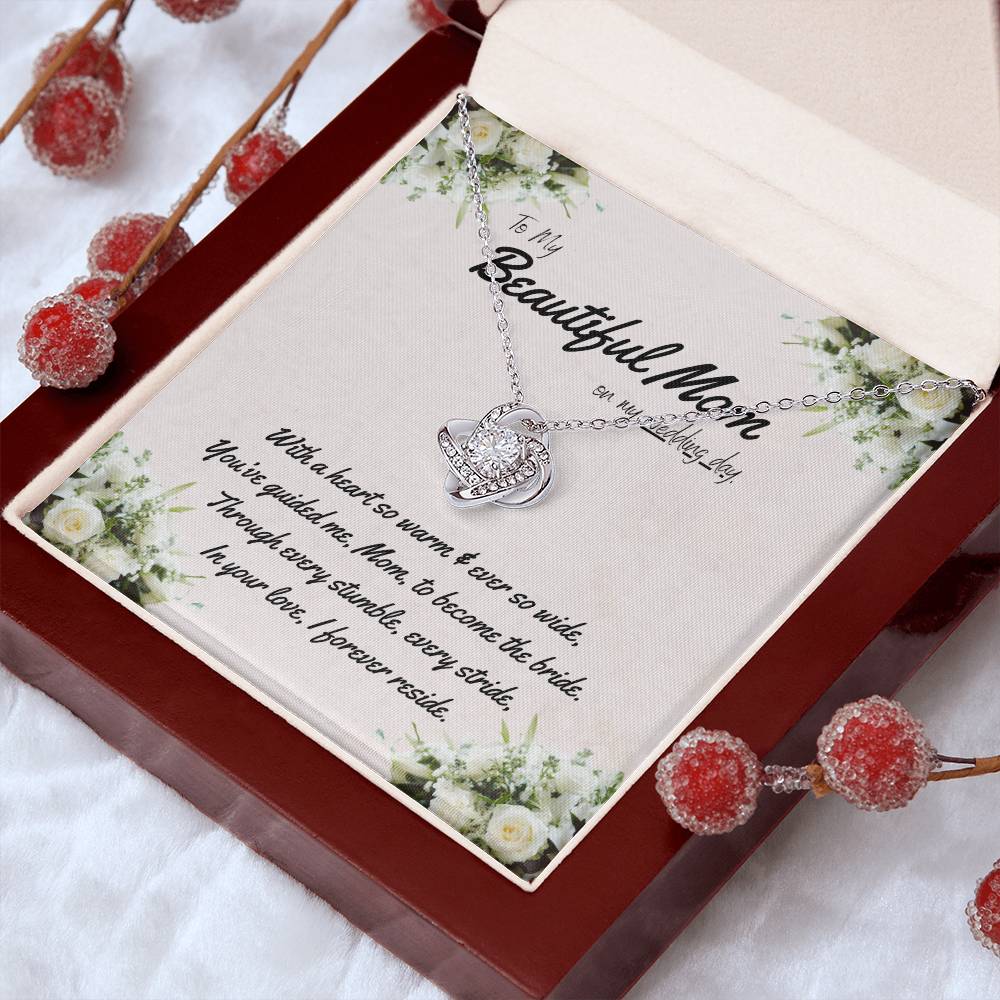 DesignTheShine Mother of the Bride Gift, Step Mother of the Bride Gifts from Bride or Groom, Gift for Mom on Wedding Day, Mother of the Groom Necklaces, Mother Daughter Gift Necklace - MB4