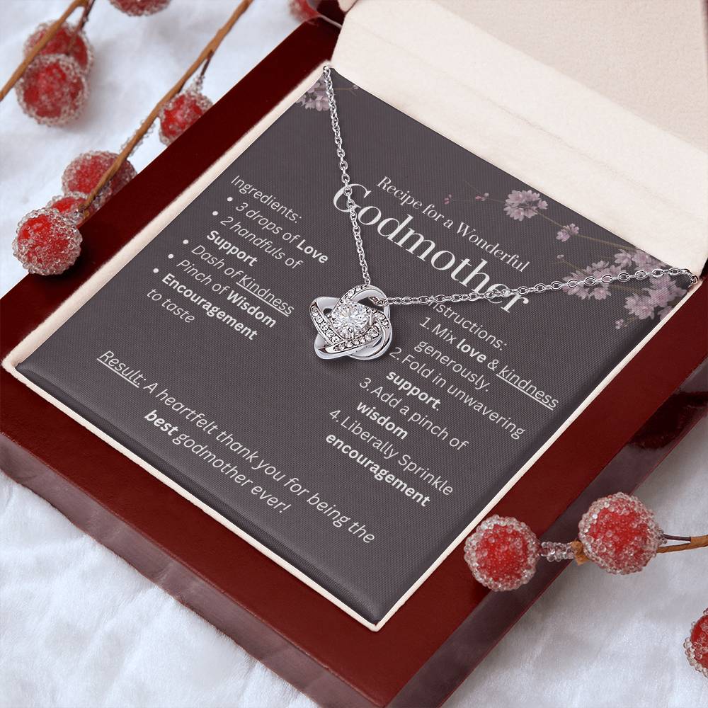 DesignTheShine Godmother Gifts, God Parents Gift, Christmas Gifts for Women, Necklace Gift for Godmom, Gift for Godmother from Godson or Goddaughter - GG1