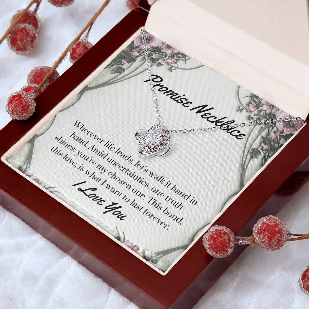 DesignTheShine Promise Necklace for Her, Christmas Gifts for Women, Custom Necklaces for Girlfriend, Soulmate, Promise Necklace for Couples from Boyfriend - PN2