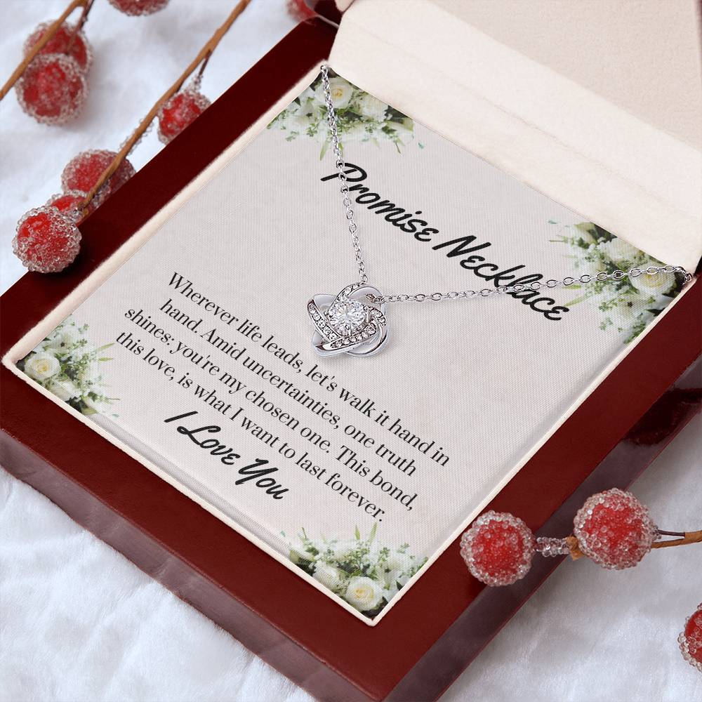 DesignTheShine Promise Necklace for Her, Christmas Gifts for Women, Custom Necklaces for Girlfriend, Soulmate, Promise Necklace for Couples from Boyfriend - PN3