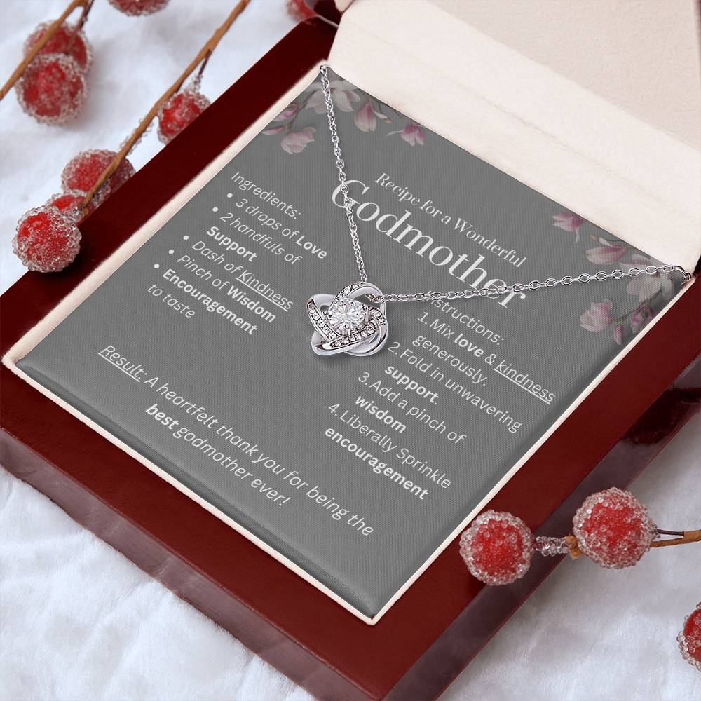 DesignTheShine Godmother Gifts, God Parents Gift, Christmas Gifts for Women, Necklace Gift for Godmom, Gift for Godmother,  Necklaces from Godson or Goddaughter - GG4