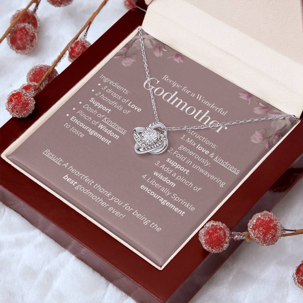 DesignTheShine Godmother Gifts, God Parents Gift, Christmas Gifts for Women, Necklace Gift for Godmom, Gift for Godmother,  Necklaces from Godson or Goddaughter - GG5