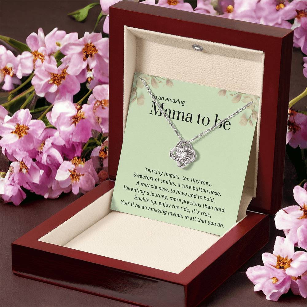 DesignTheShine Expecting Mother Gift Ideas, Gifts for New Moms, Mom to Be Gift, Gifts for Pregnant Women, First Time Mommy Gifts - Necklace with Message Card - EM3