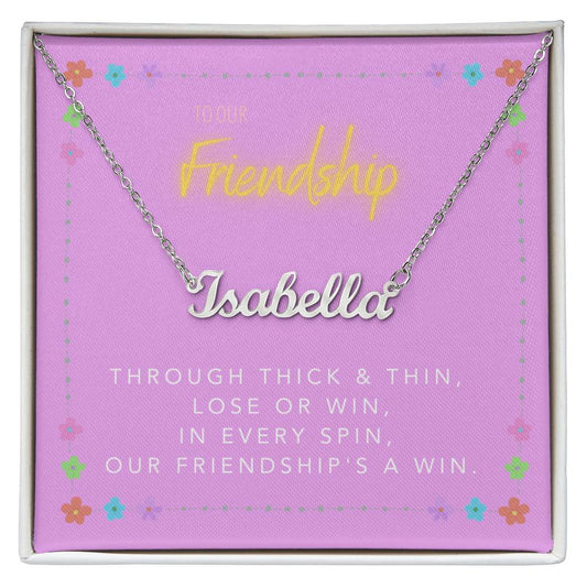 DesignTheShine Custom Friendship Gifts for Women, Personalized Name Necklace for Best Friend Birthday, Christmas Gift Women, Appreciation Gifts for Women - CF5