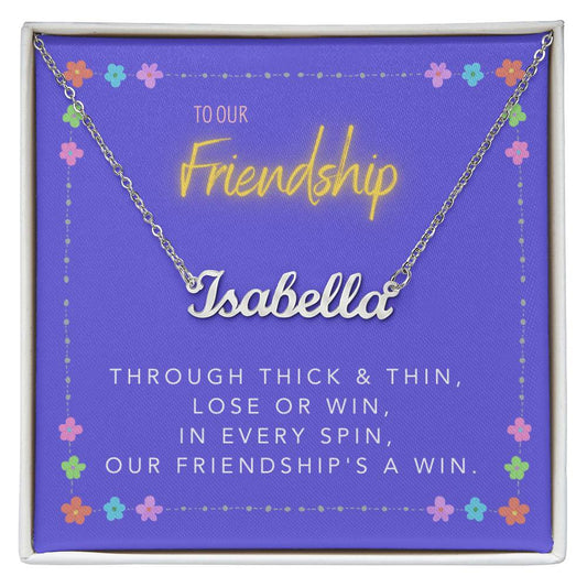 DesignTheShine Custom Friendship Gifts for Women, Personalized Name Necklace for Best Friend Birthday, Christmas Gift Women, Appreciation Gifts for Women - CF4