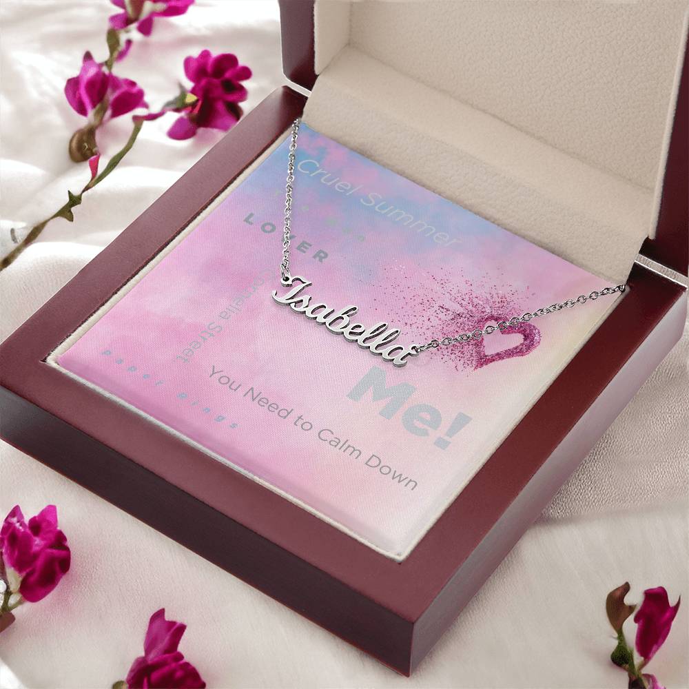 TS Swiftie (1) Custom Name Necklace (With MC) - Amazon Template 88